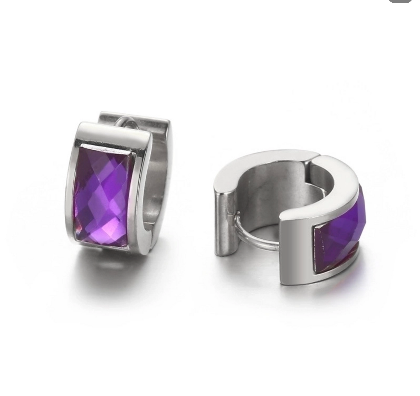 Crystal Huggie Hoops