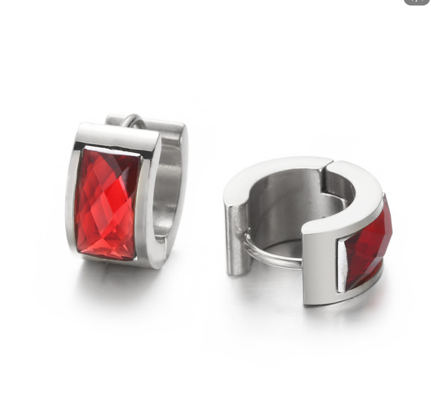 Crystal Huggie Hoops