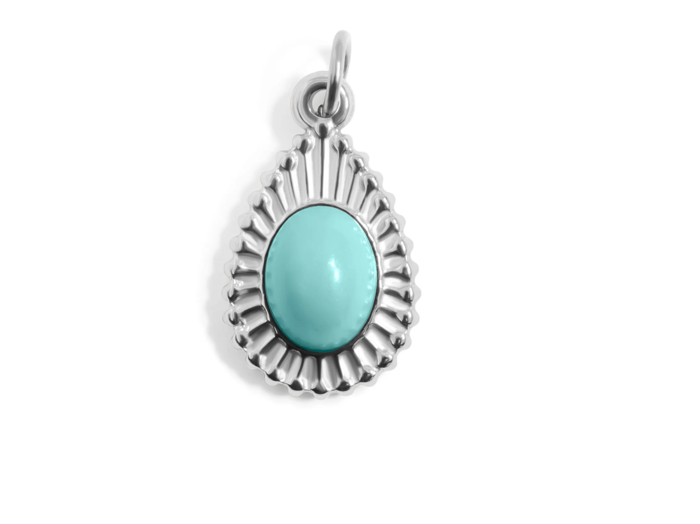 Turquoise Teardrop Charm