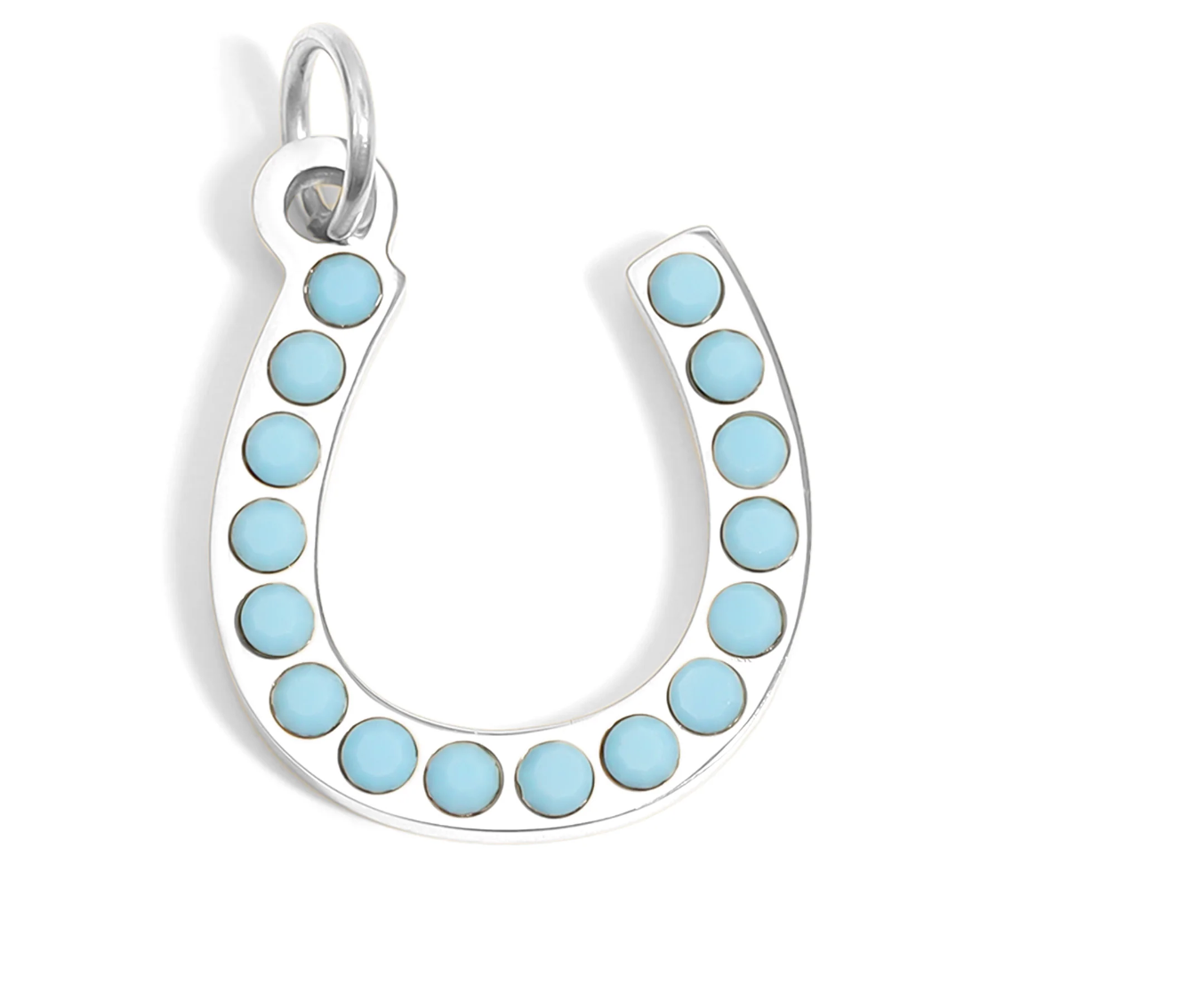 Turquoise Horseshoe Charm