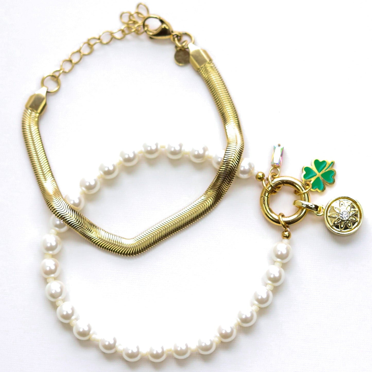 St. Patrick's Day Look 1: Lucky Charm Stack