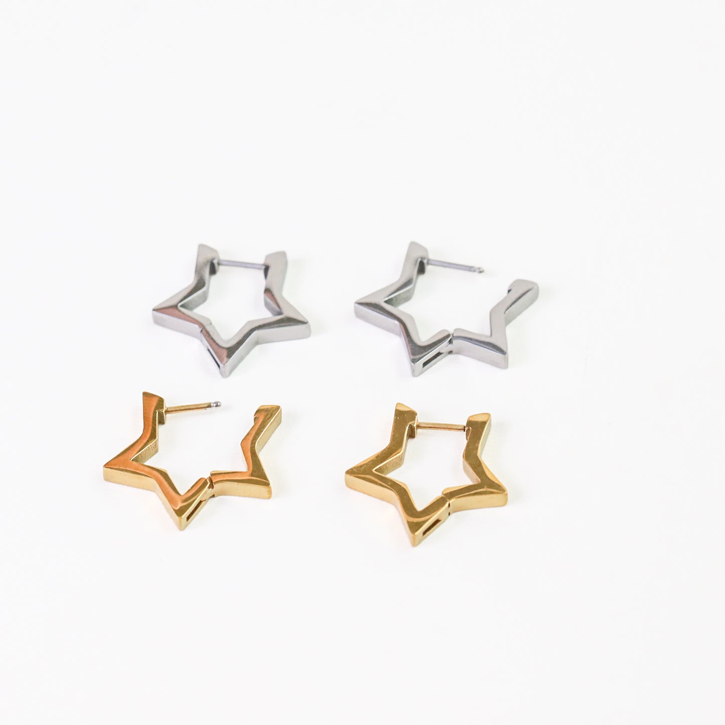 Star Hoop Earrings