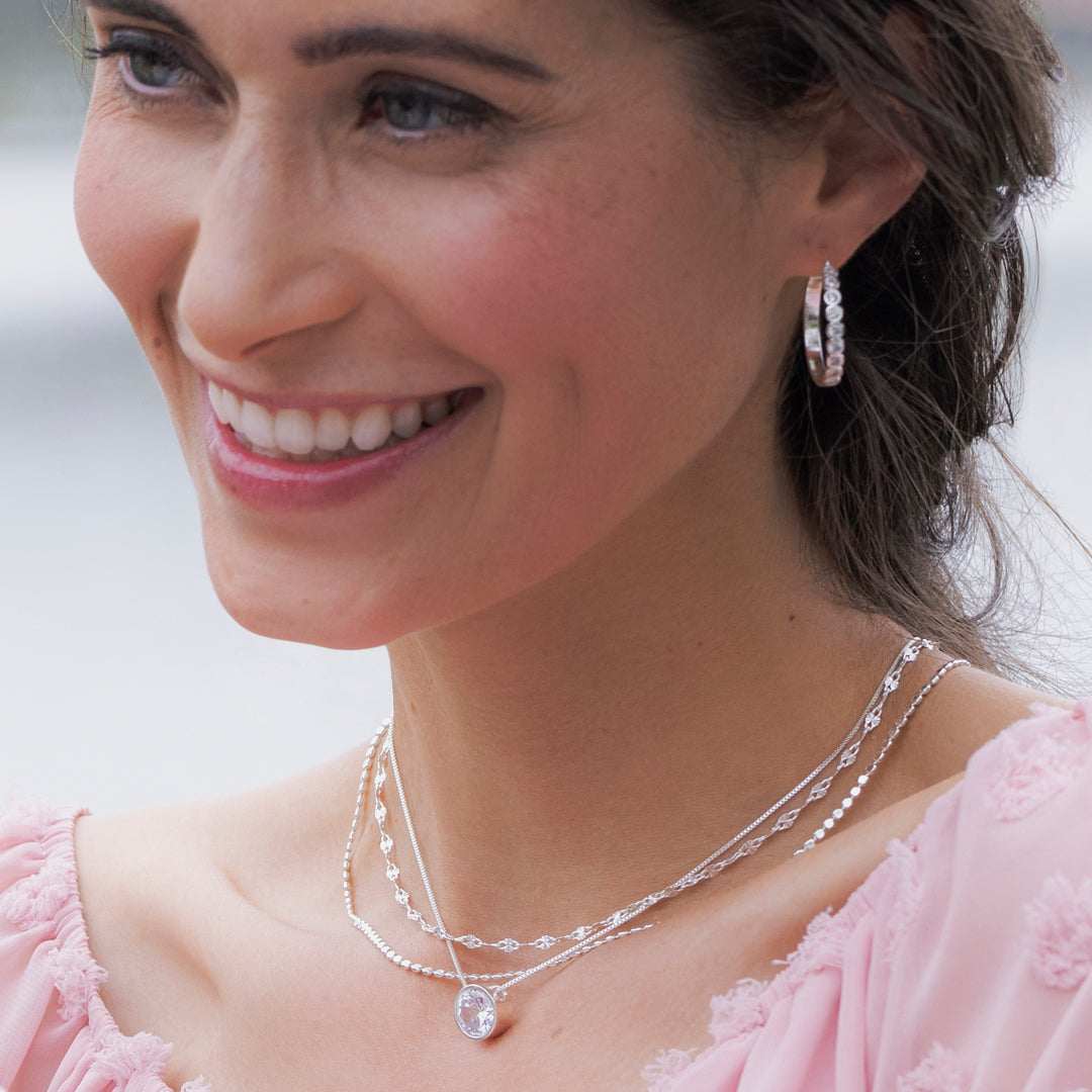 Dainty silver necklaces for layering jewelry