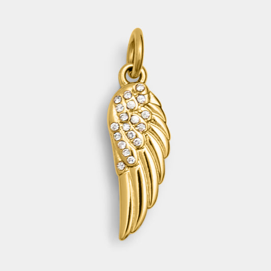 Crystal Angel Wing Charm
