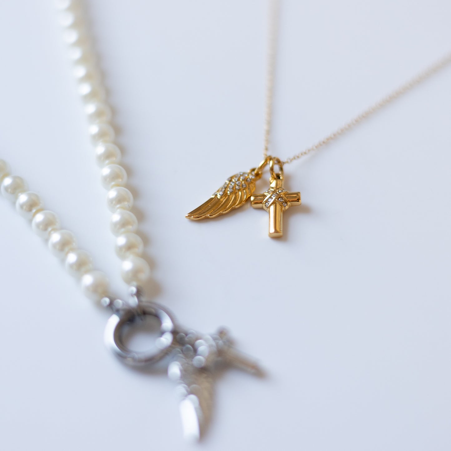 Crystal Angel Wing Charm