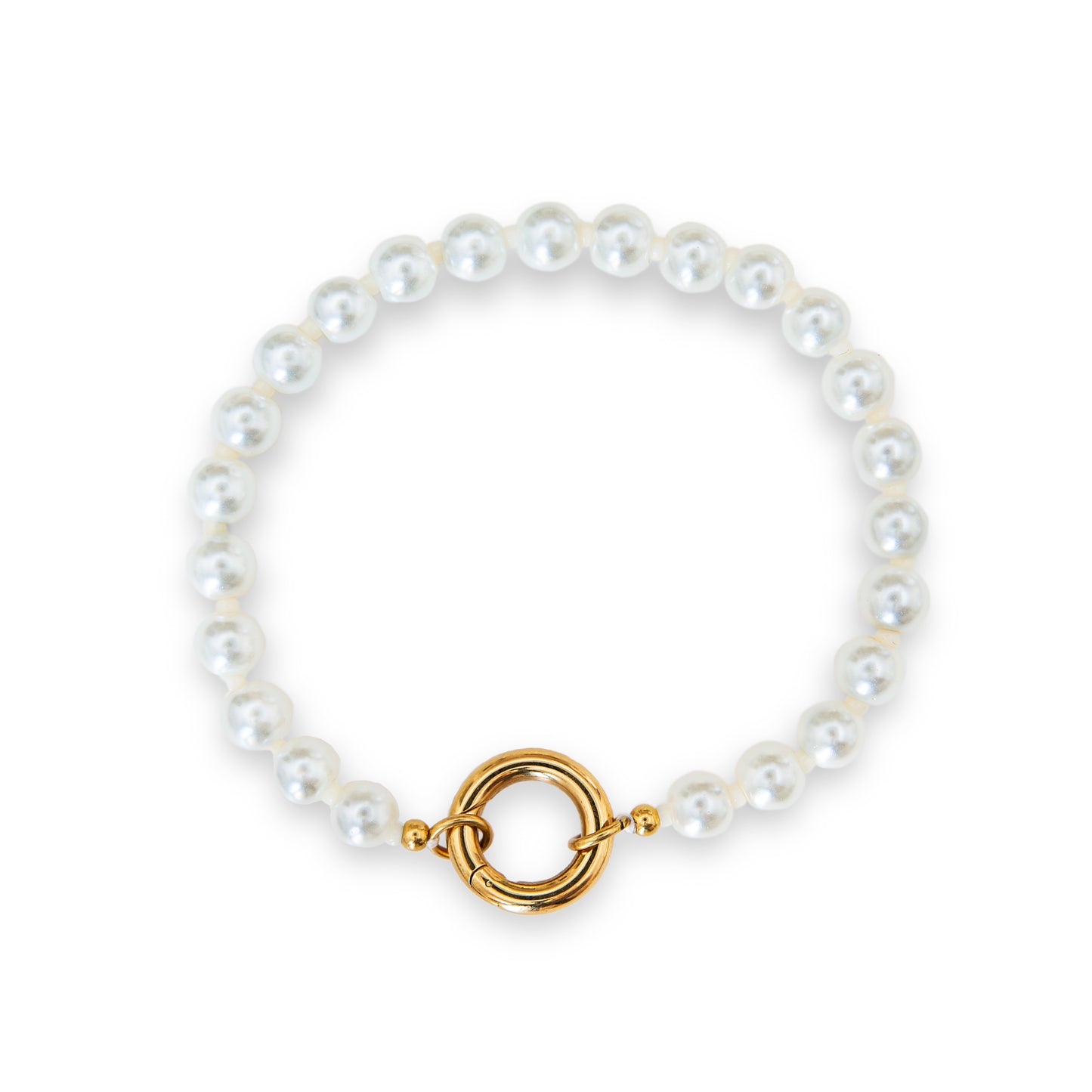 Pearl Charm Keeper Bracelet