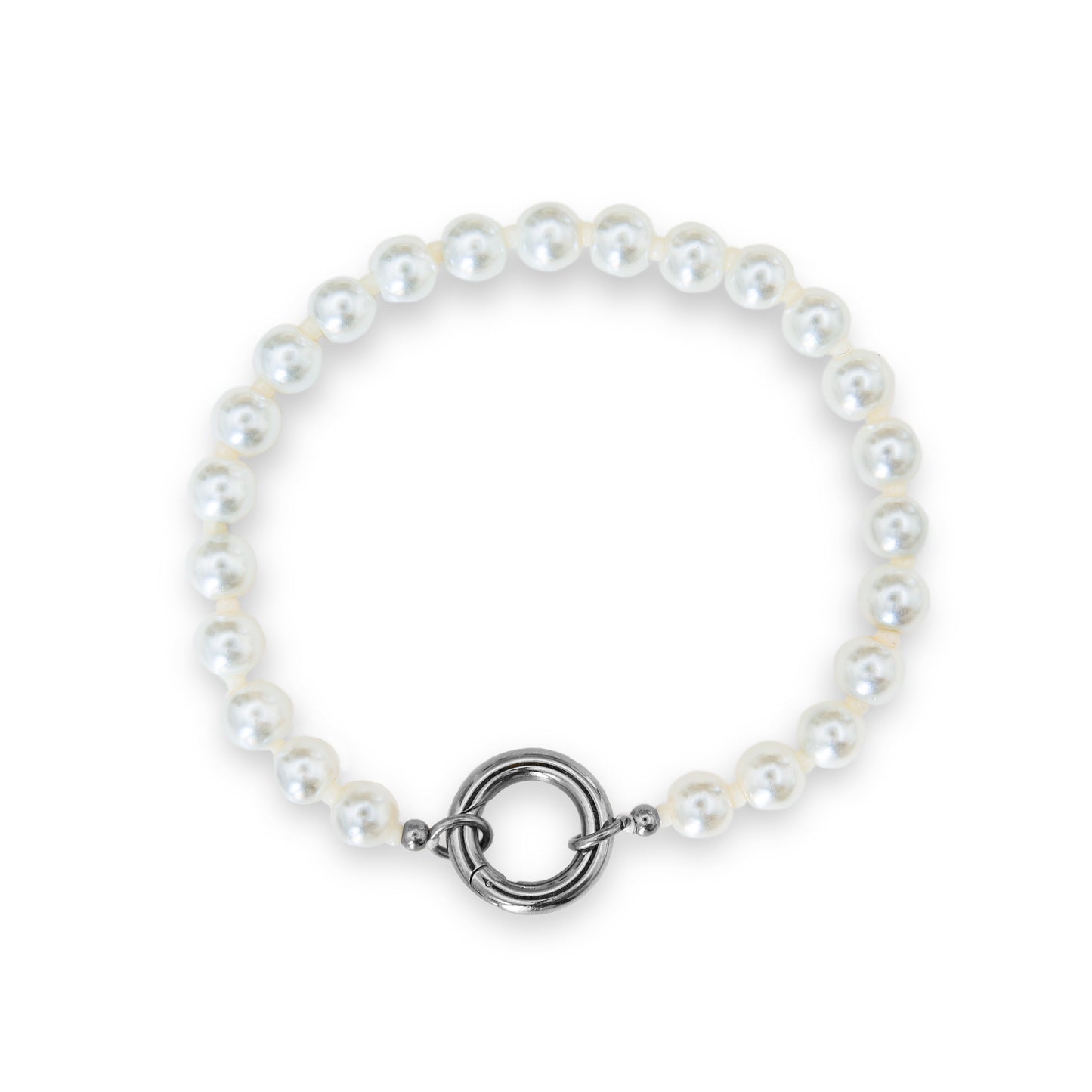Pearl Charm Keeper Bracelet