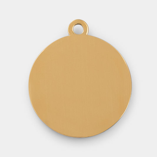 Keepsake Engravable Charm Round Medium - Gold