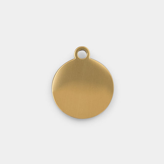 Keepsake Engravable Charm Round Small - Gold