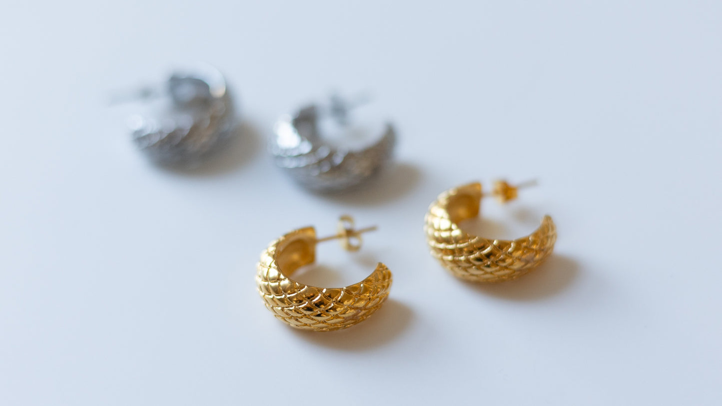Snake Hoop Earrings