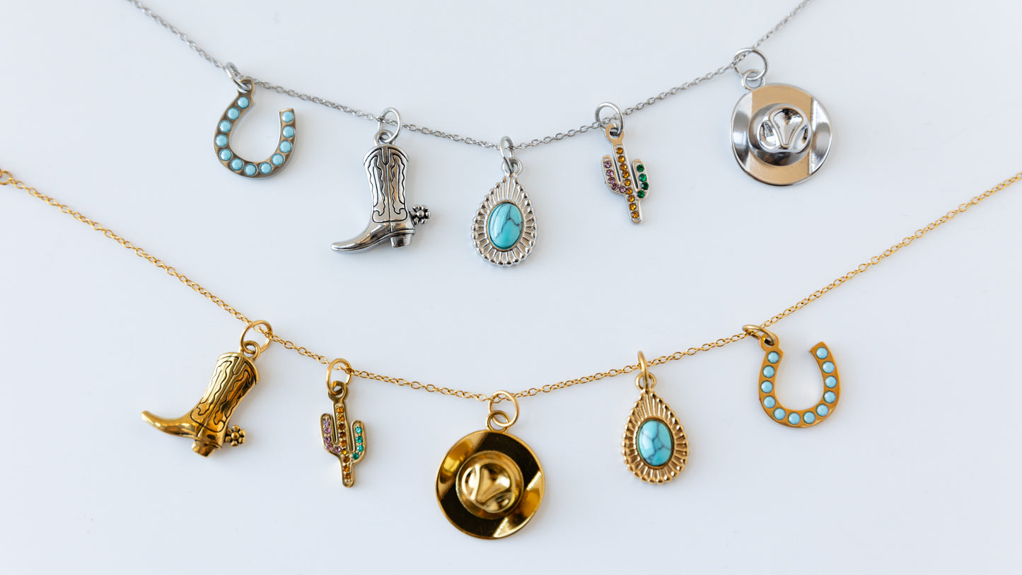 Turquoise Teardrop Charm