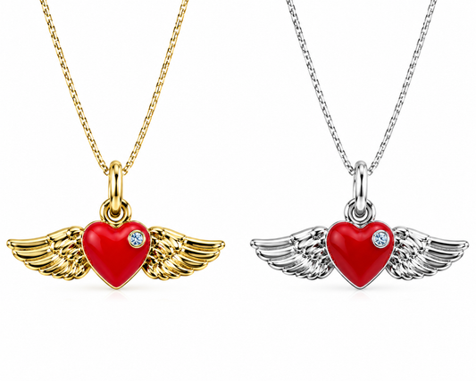 Flying Heart Charm