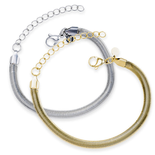 Flat Snake Chain Bracelet