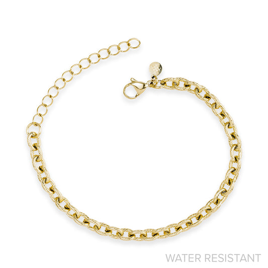 Textured Link Chain Bracelet (WR)