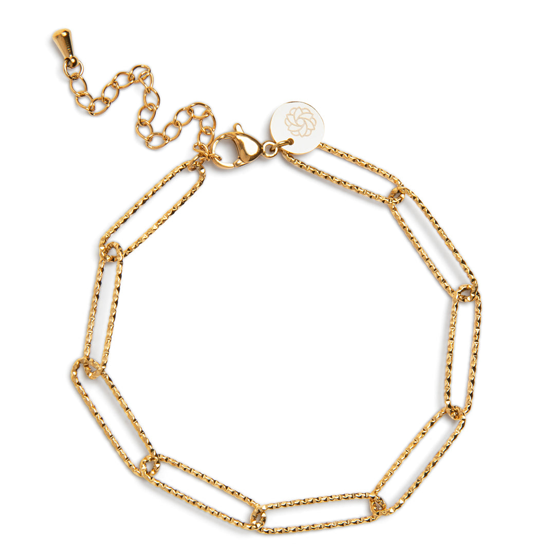 Diamond Cut Paperclip Bracelet