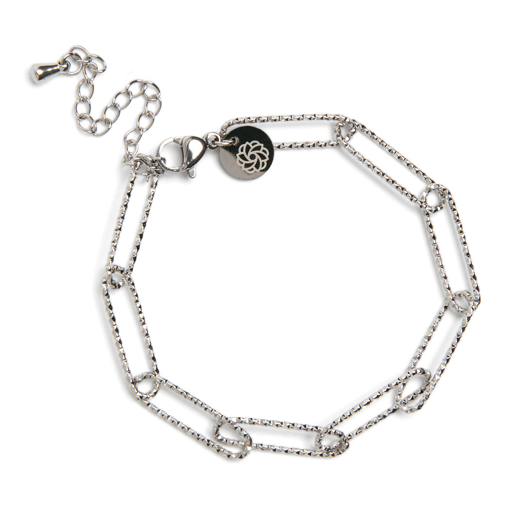 Diamond Cut Paperclip Bracelet