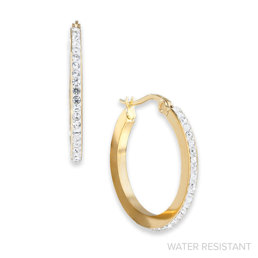 Channel Diamondette Hoops