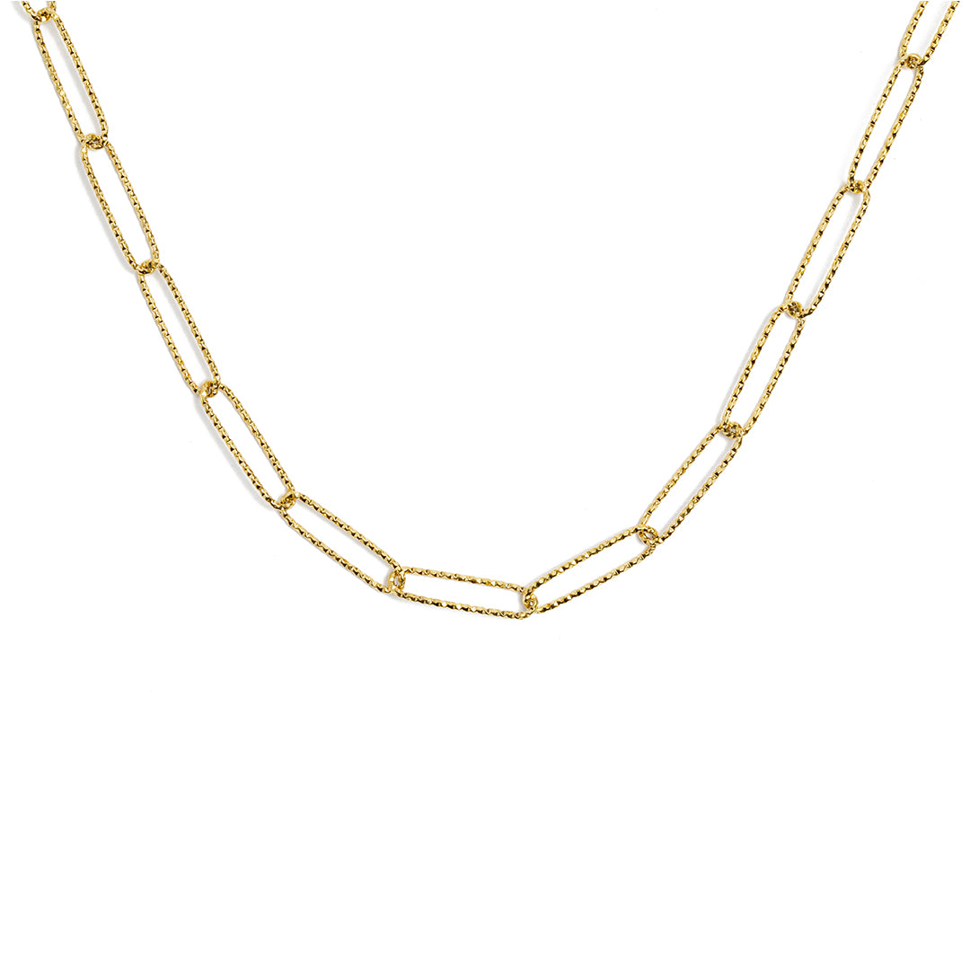 Diamond Cut Paperclip Chain