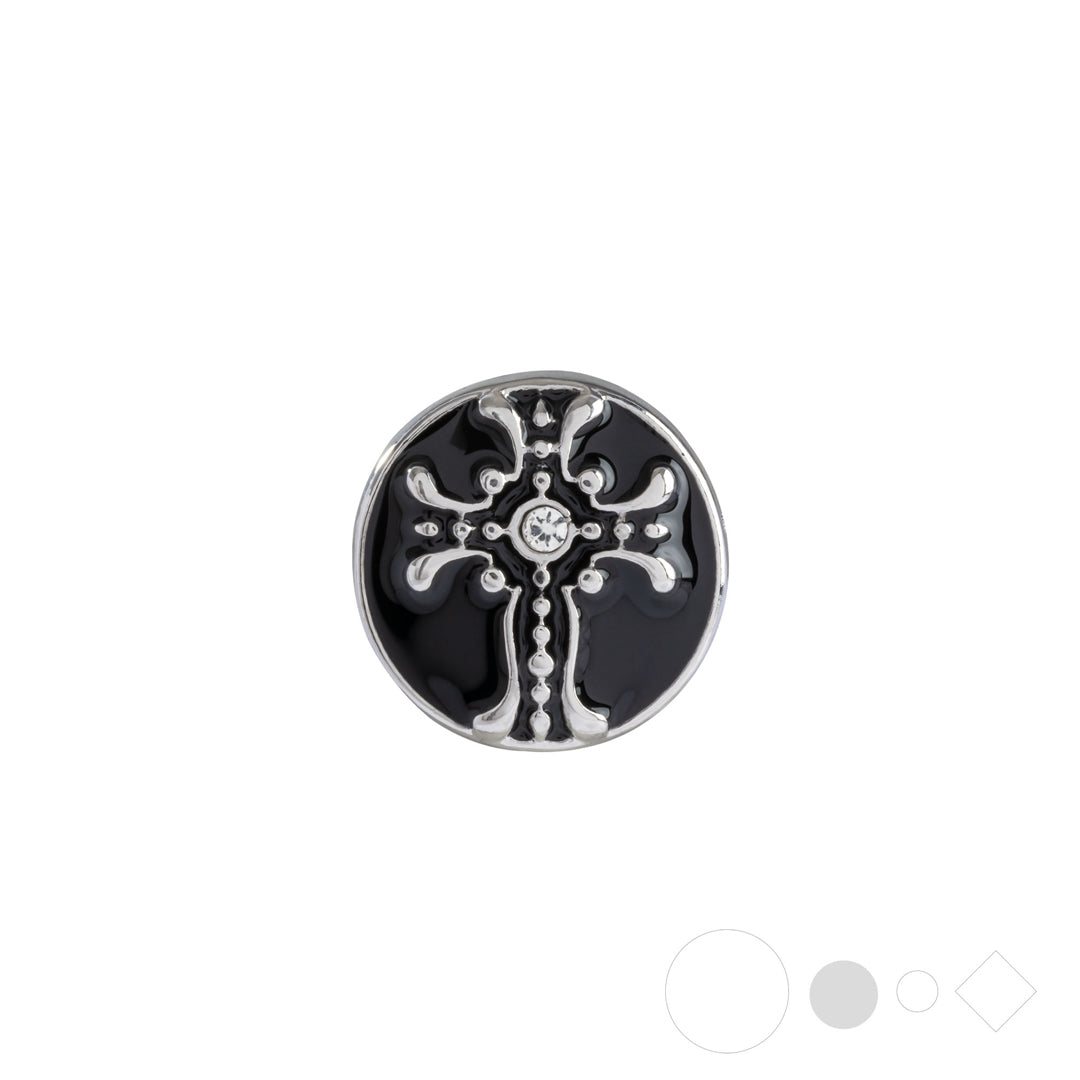 Antique cross necklace pendant for snap jewelry