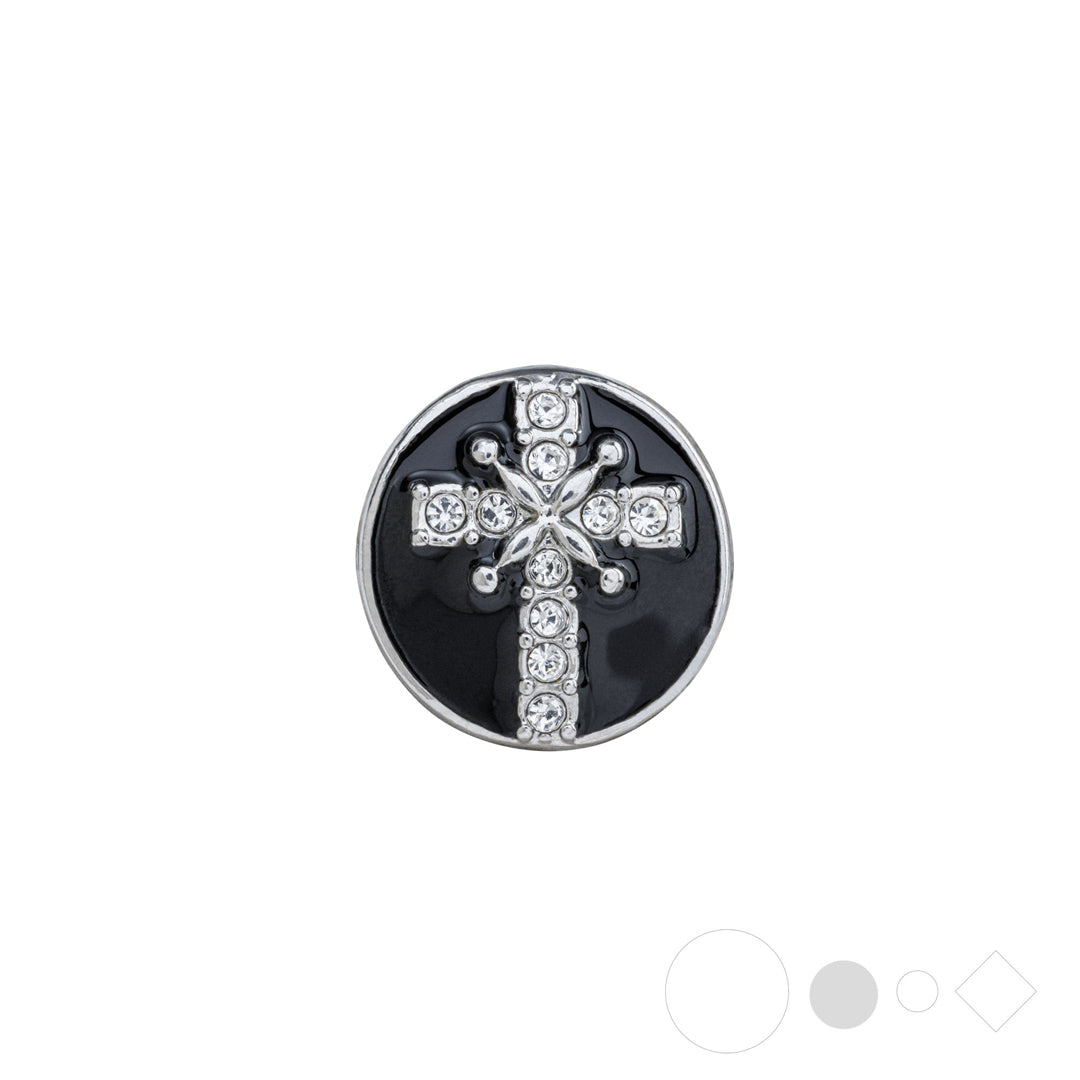 Silver cross necklace charm for Christian jewelry by Style Dots