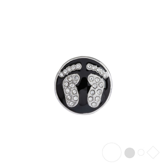 Baby feet necklace charm for snap jewelry