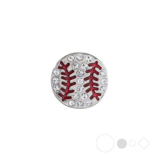 Baseball necklace pendant for snap jewelry charms