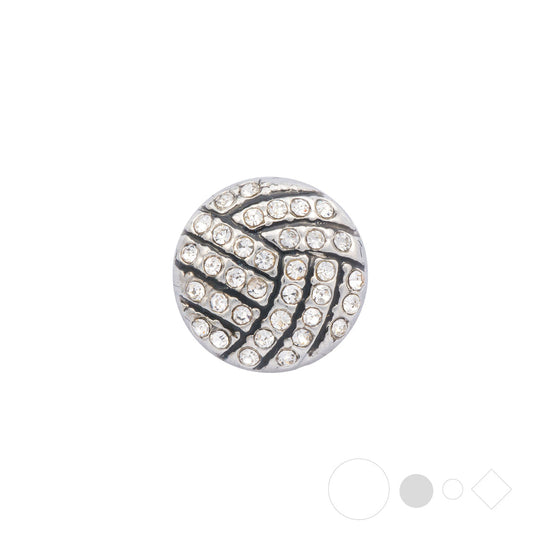 Volleyball necklace pendant charm for snap jewelry