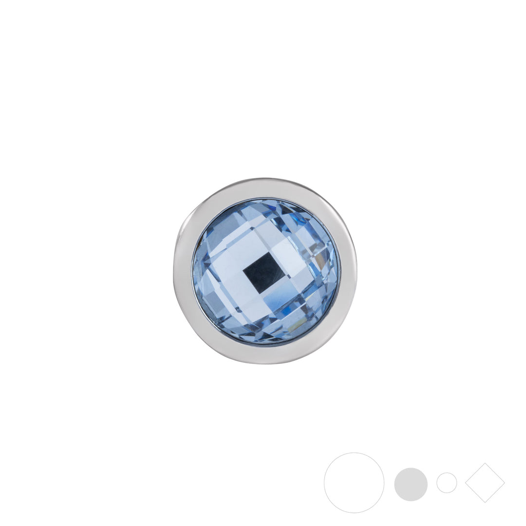 Blue topaz pendant necklace charm for November birthstone jewelry