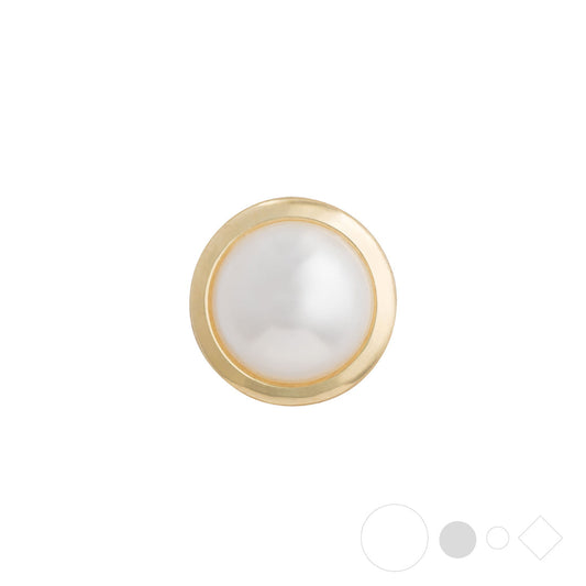 Gold white pearl necklace pendant for snap jewelry