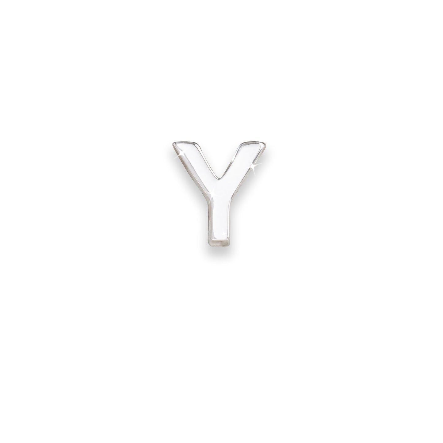 Silver letter Y monogram charm for necklaces & bracelets
