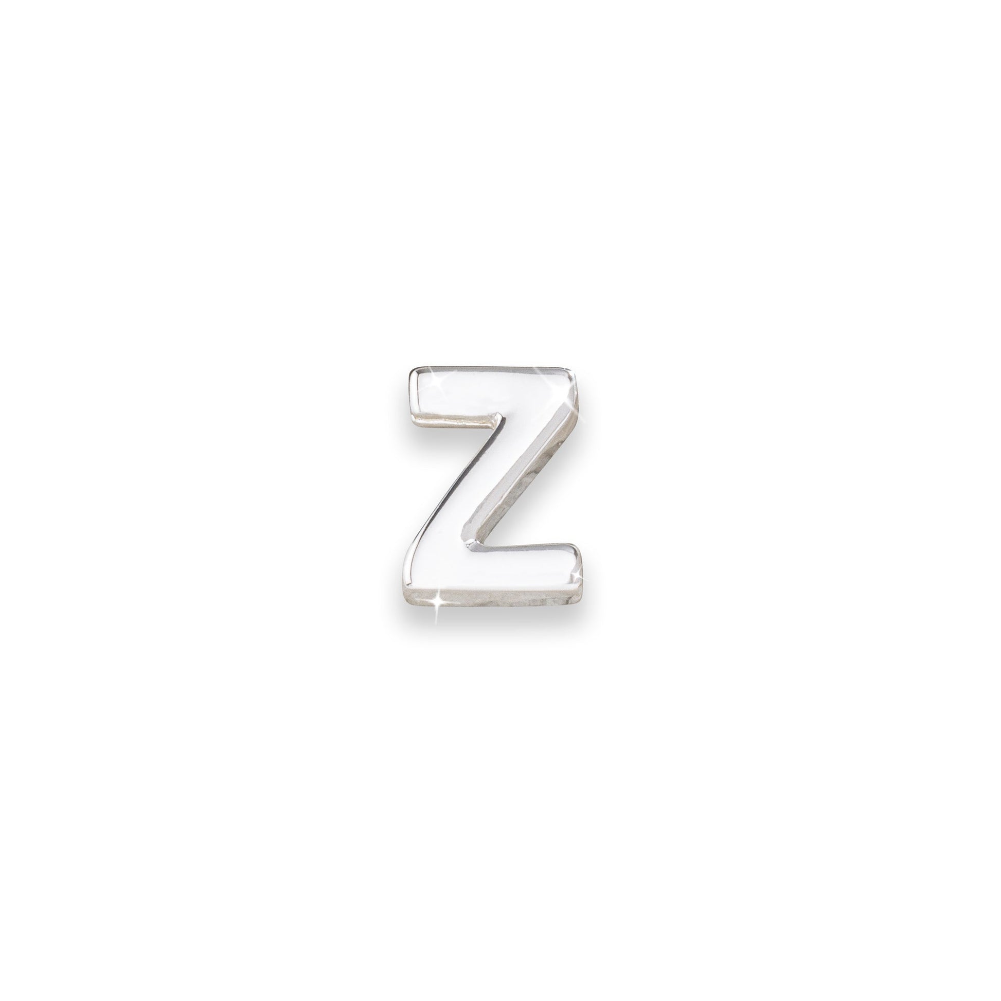Silver letter Z monogram charm for necklaces & bracelets