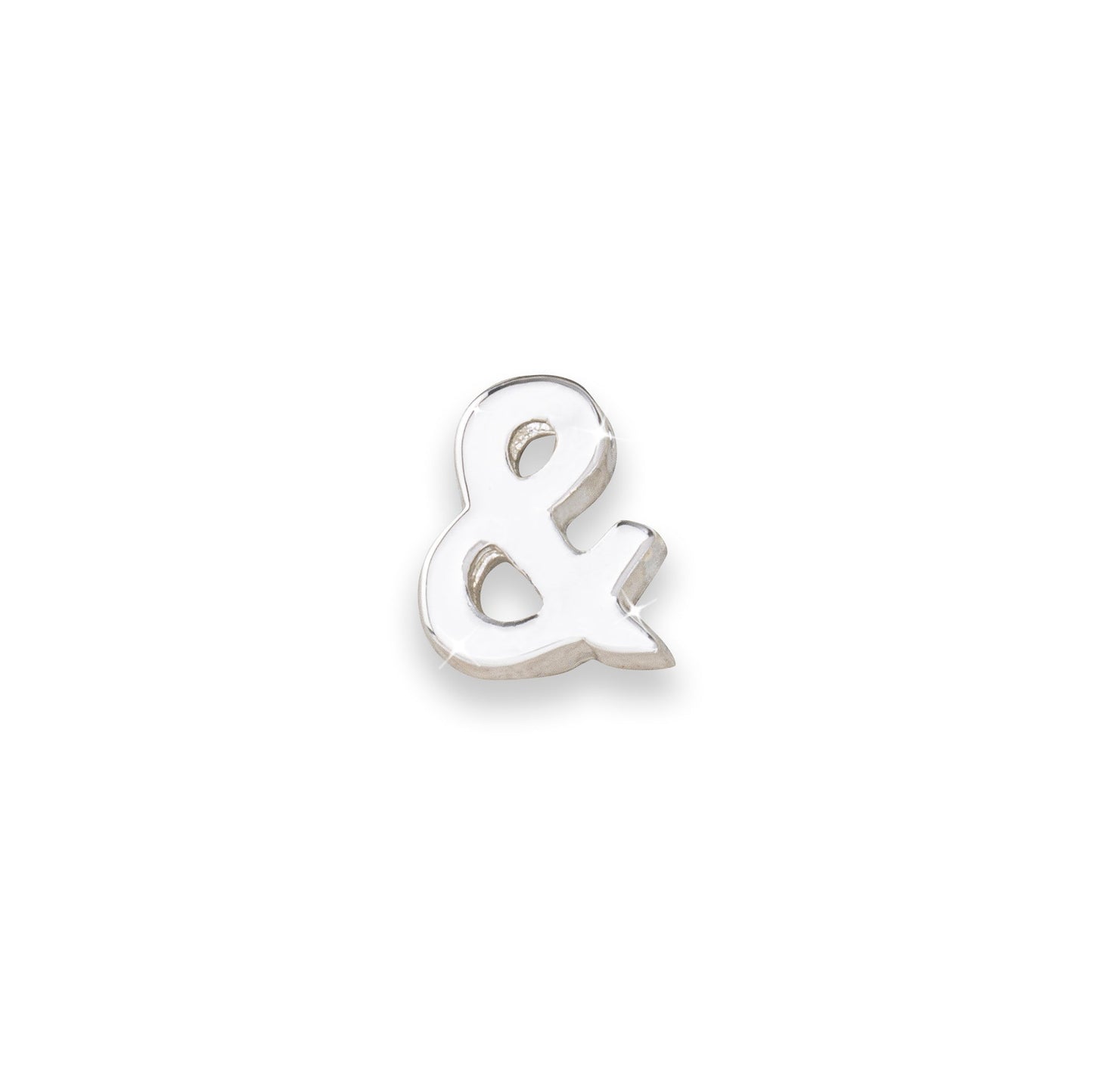 Silver ampersand & monogram charm for necklaces & bracelets
