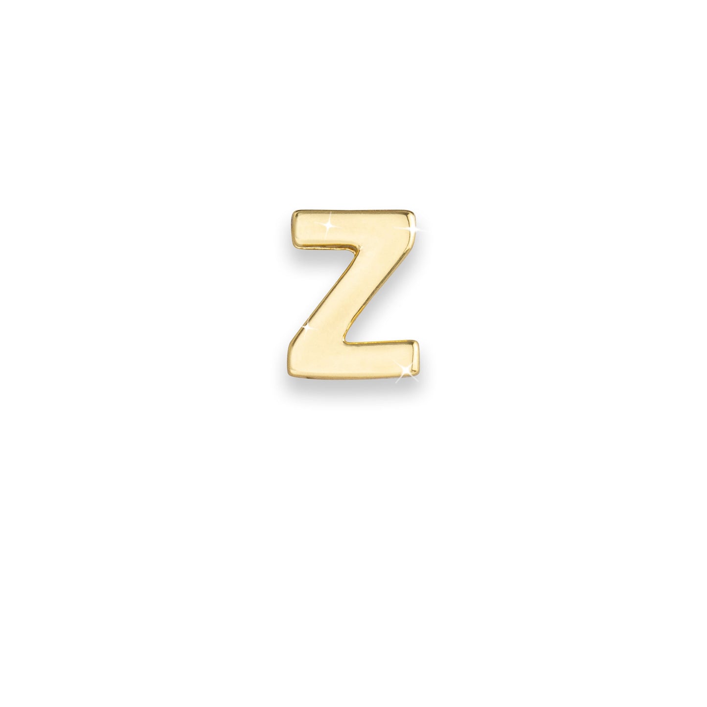 Gold letter Z monogram charm for necklaces & bracelets