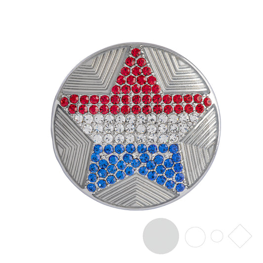Patriotic jewelry for interchangeable snap necklace pendant