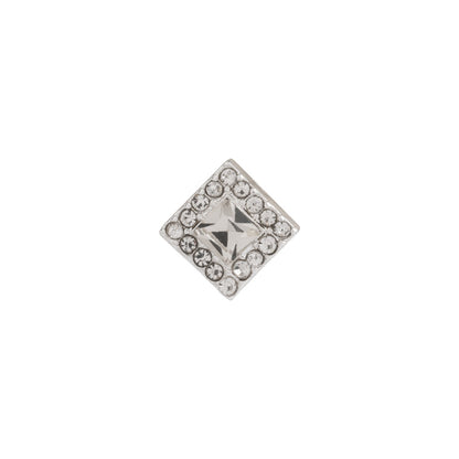 Square crystal charm for dainty jewelry