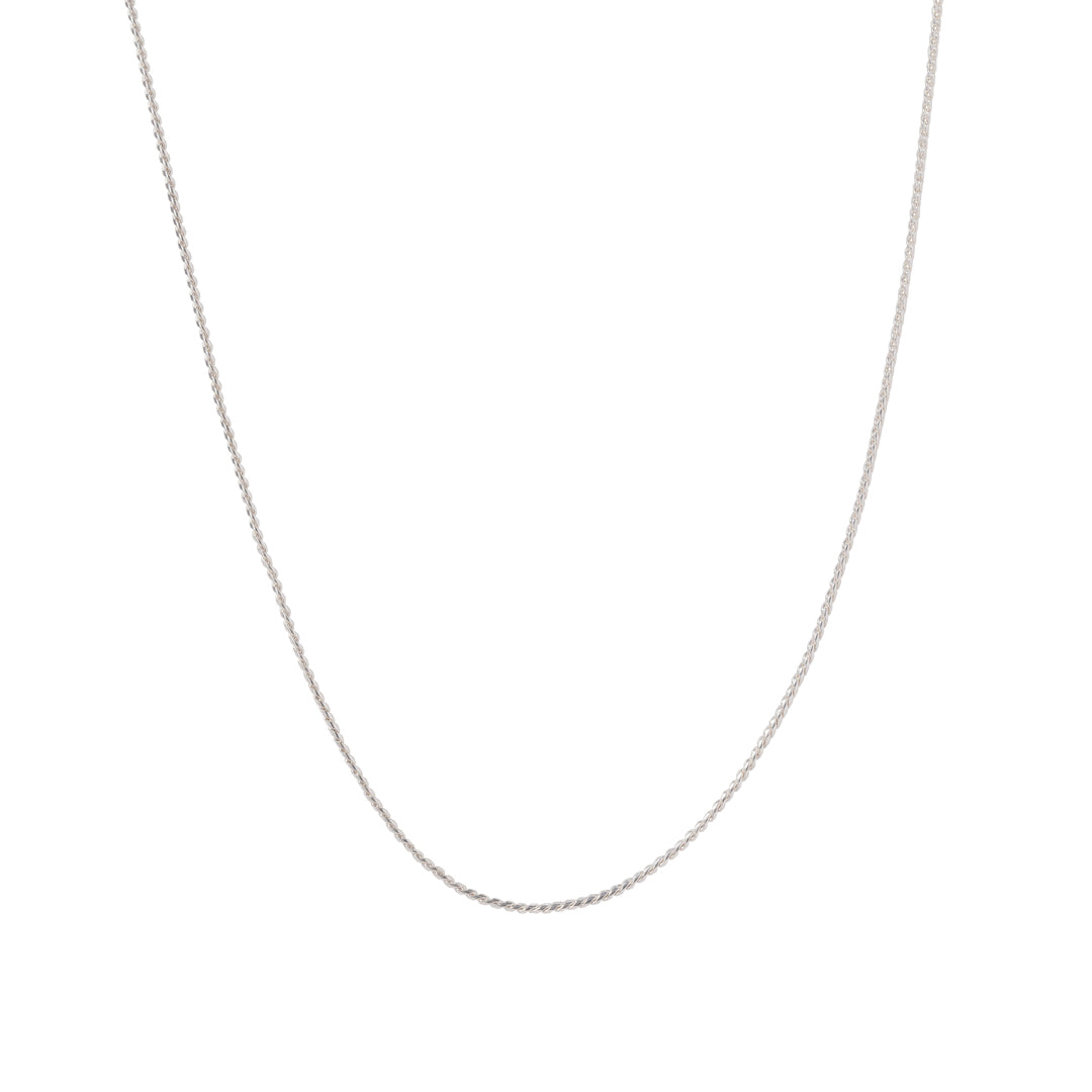 Silver rope chain necklace for dainty jewelry and layering