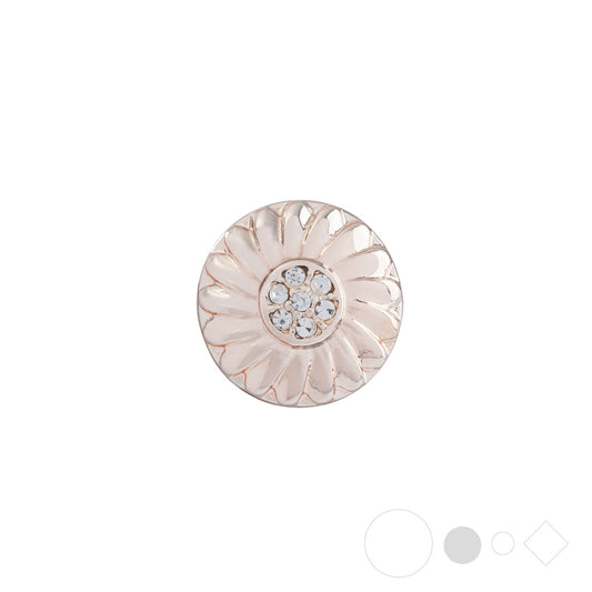Rose gold daisy necklace pendant for snap jewelry charms