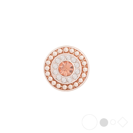 Rose gold & peach colored jewelry for snap necklace pendant.