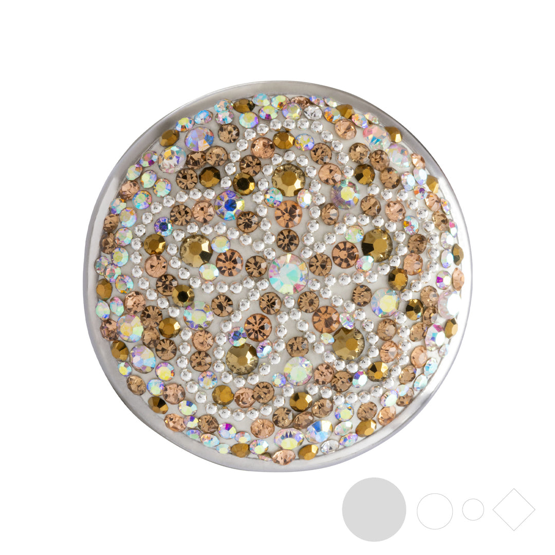 Crystal sand dollar jewelry for interchangeable necklace pendants