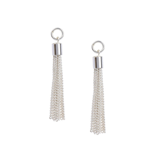 Silver tassels for hoop earrings, necklaces and custom jewelry