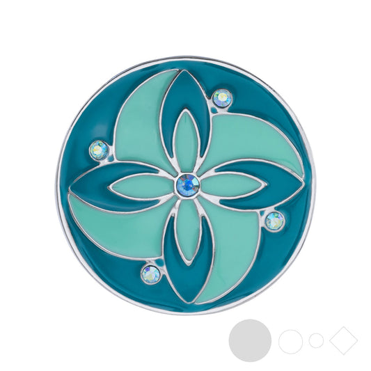 Teal pinwheel snap jewelry from Style Dots Interchangeable Jewelry