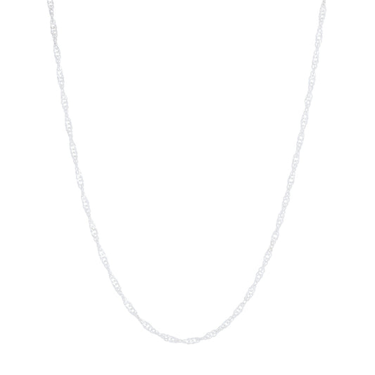 Silver twisted chain necklace for layered jewelry